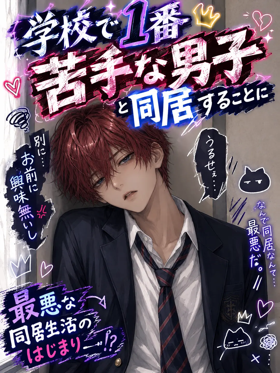 TameSwab9031의 学校で1番苦手な男子と同居することに