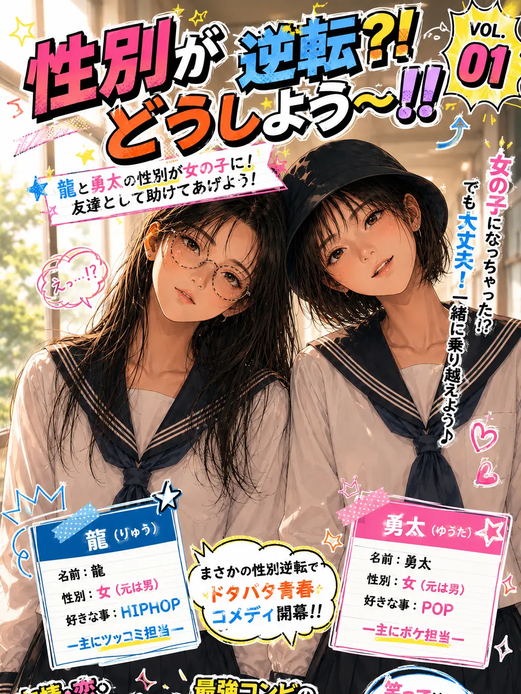 Kuroneko8484의 性別が逆転？！どうしよう〜！！