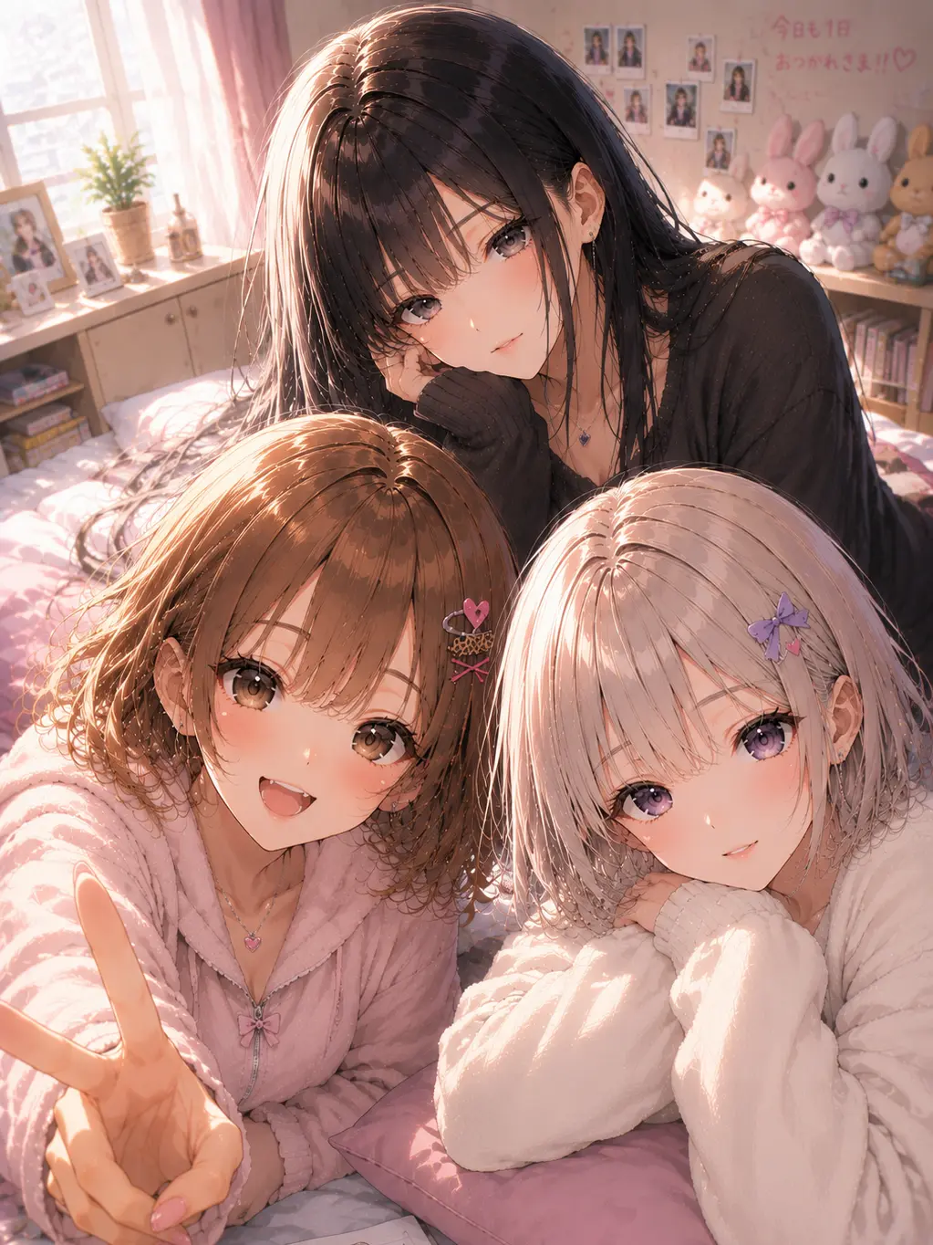 OkkikuNattyorude의 超美人な三姉妹と同居することになった話。