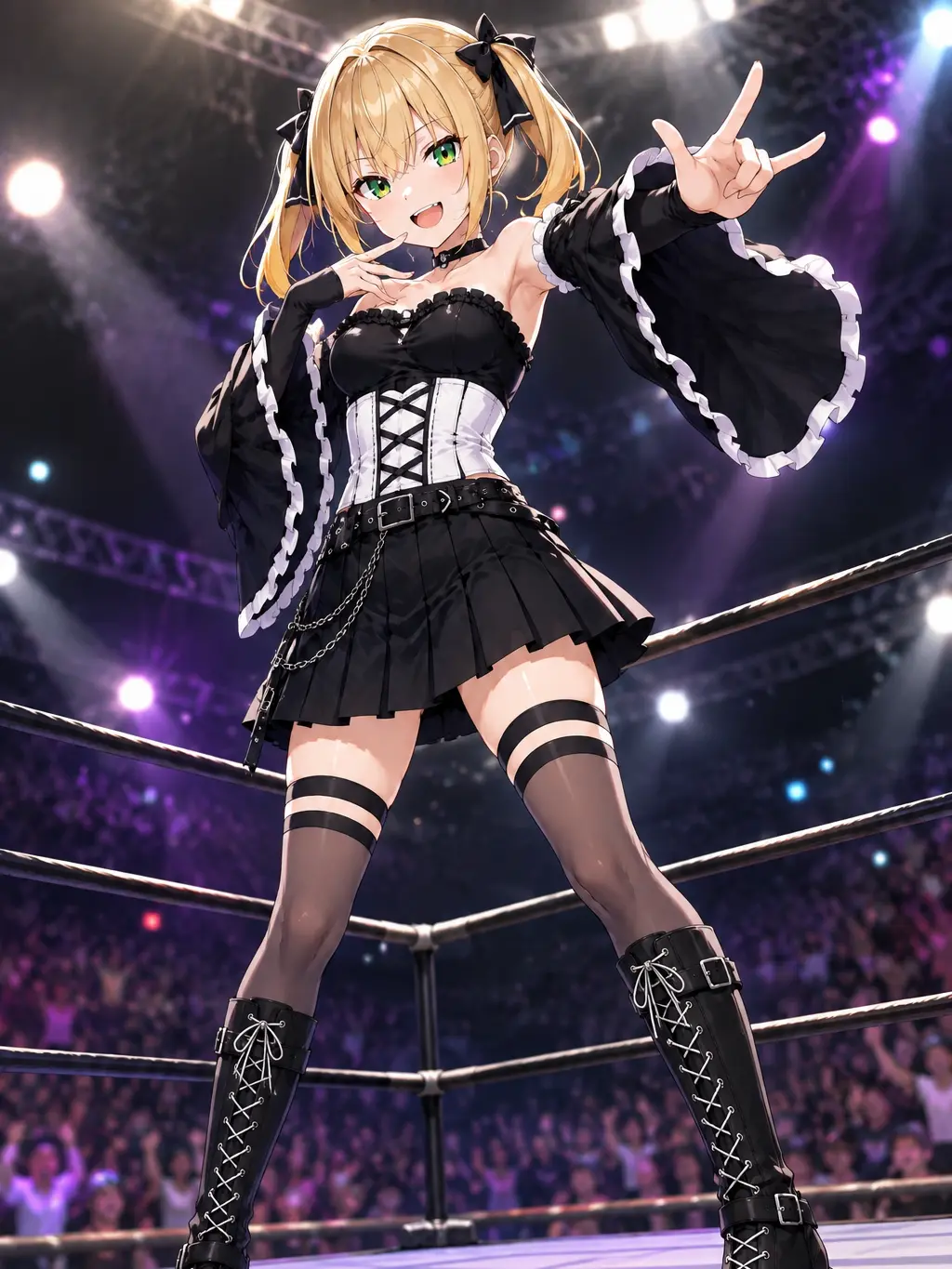 LiveMop6176의 プロレス防衛戦！ vs小悪魔レスラー静流