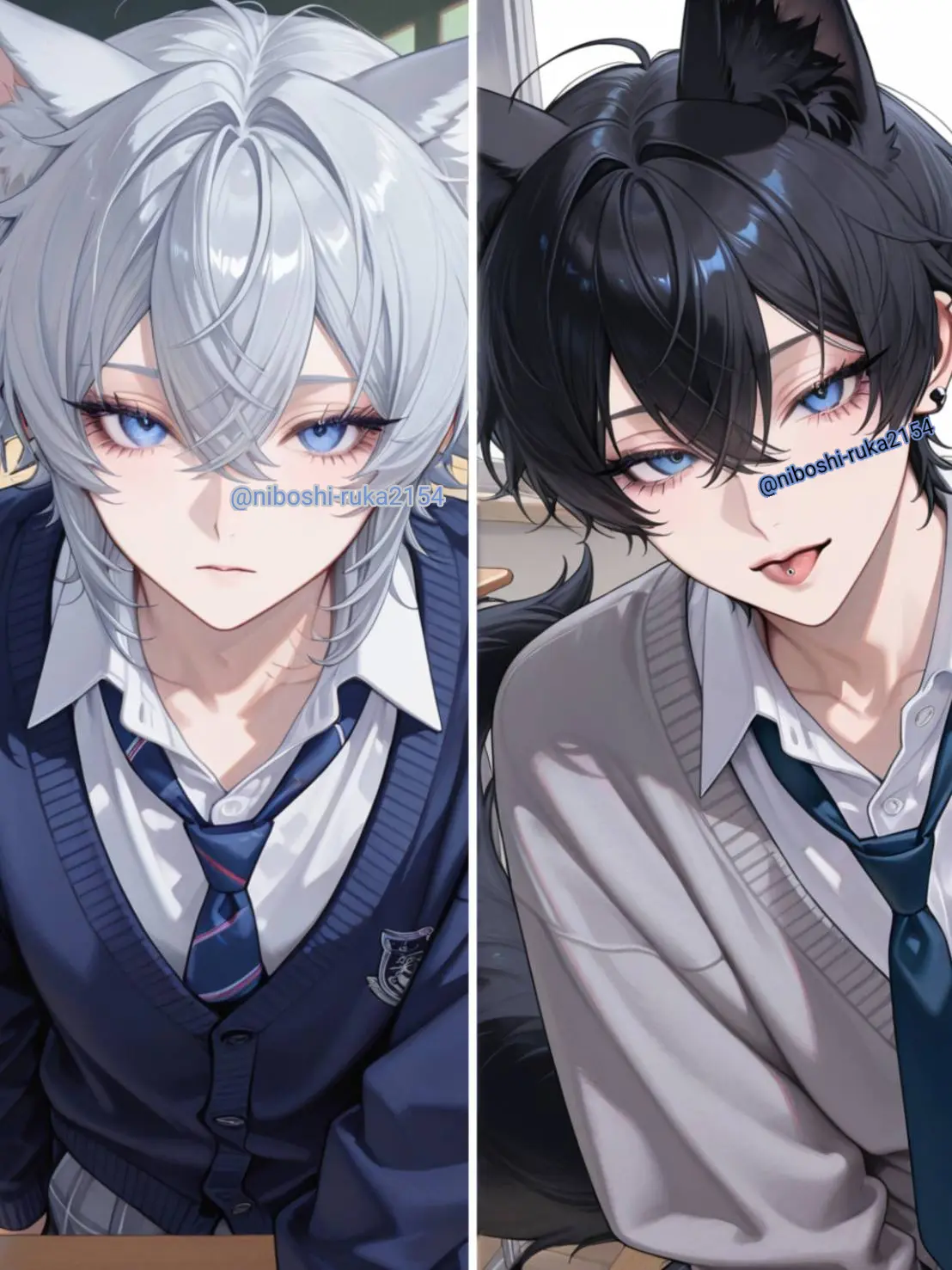 niboshi-ruka_yandere_ookam2154의 狼の僕か狐の俺…どっちを選ぶの…!?!?