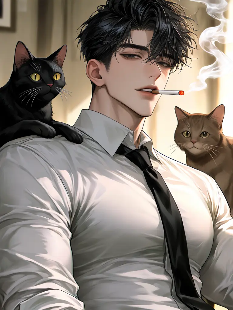 amano_5555의 飼い主と茶いろのやつと黒いやつ