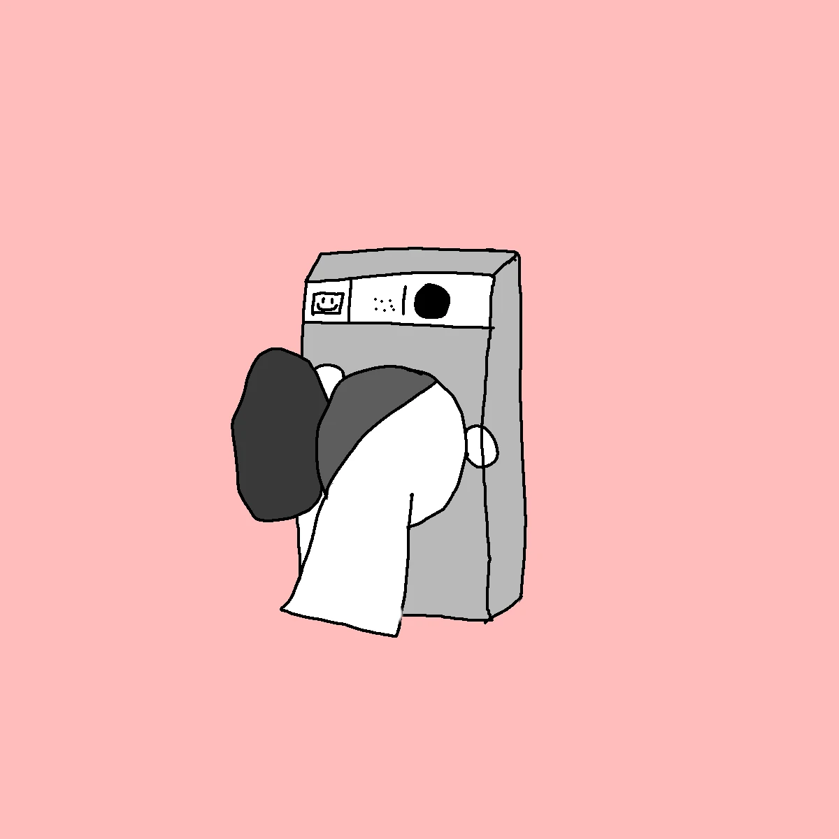 세탁기에 낀 웬다