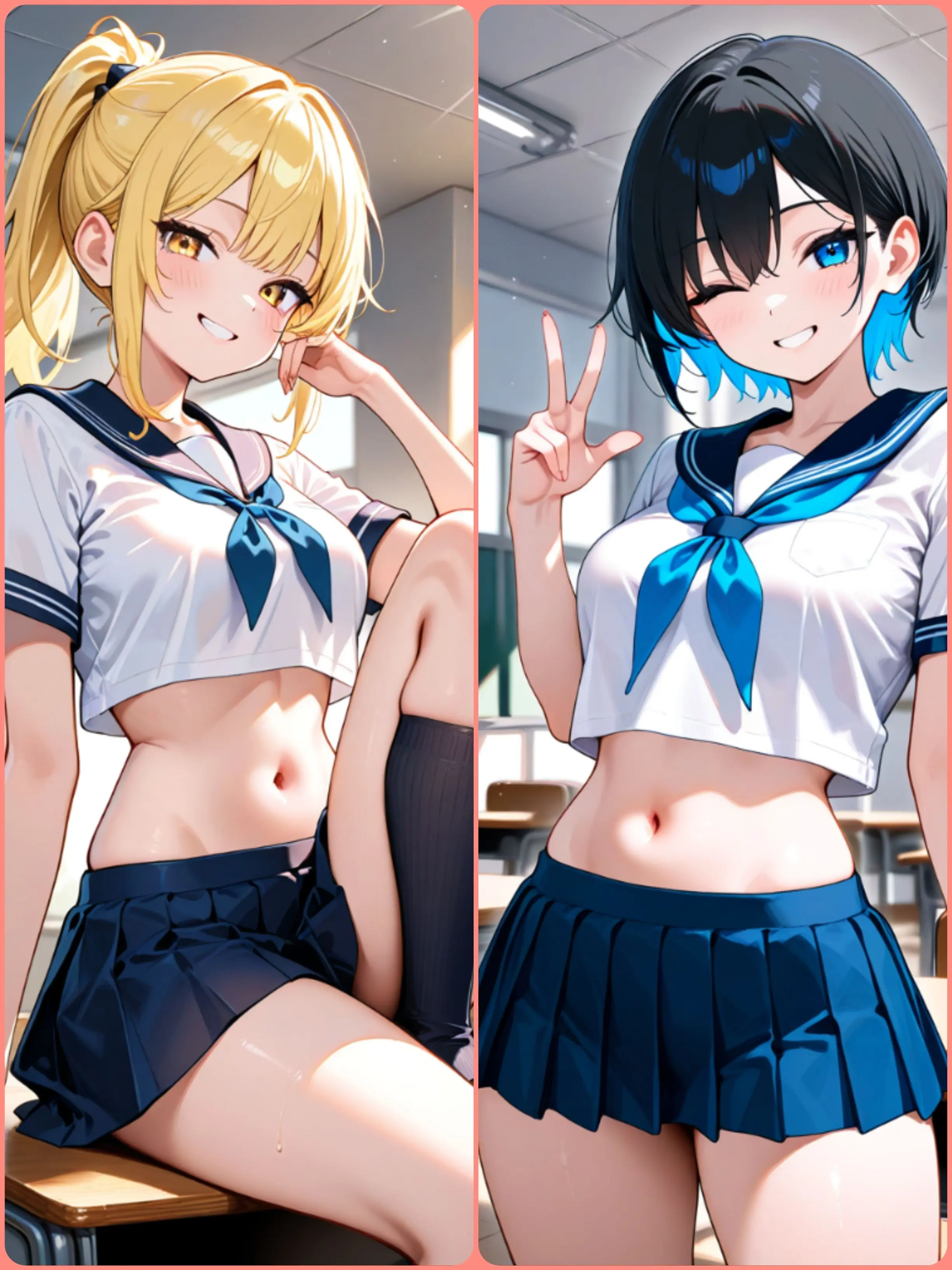 TrueZoo2412의 学校二大女神に挟まれて…