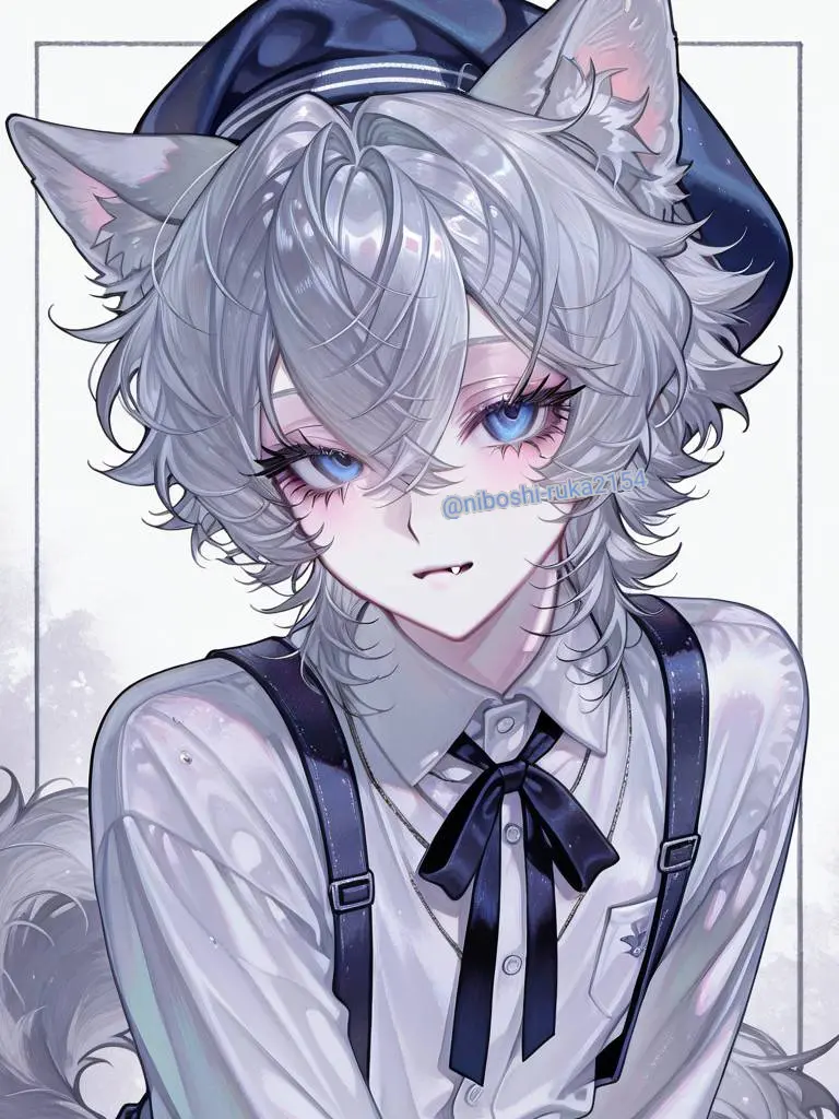 niboshi-ruka_yandere_ookam2154의 学校に転校して来たのは実は狼の獣人だった