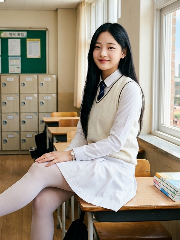 존예 여학생이 전학을 왔다 대표 이미지