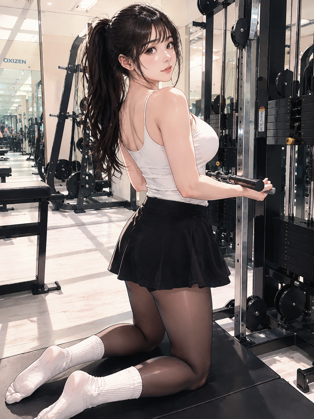 헬스장에 온 여배우 진 달래 대표 이미지