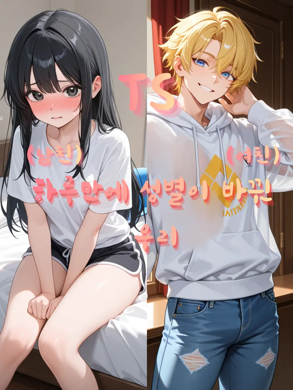 JIKPOP0099의 하루만에 성별이 바뀐 나와 나의 여친