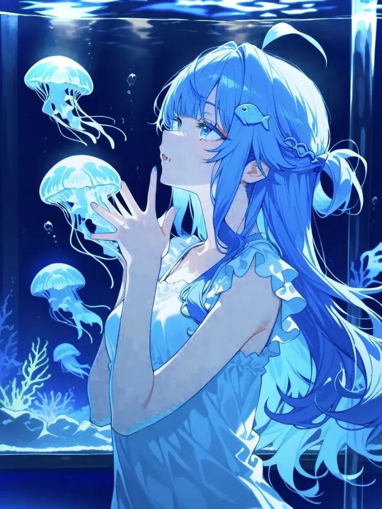 juujin-kawaii393의 Floating with Jellyfish
