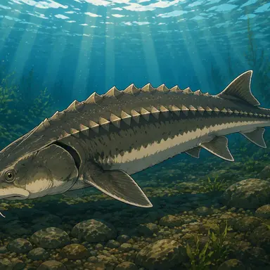 Profile image of sturgeon fish
