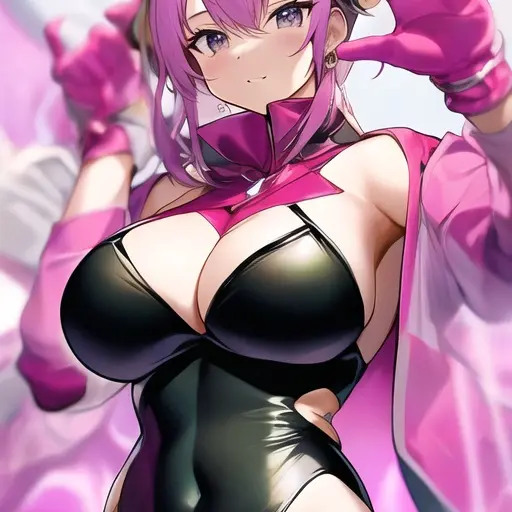 GaudyGraph8433의 爆乳ヒーローのピンク大ピンチ！