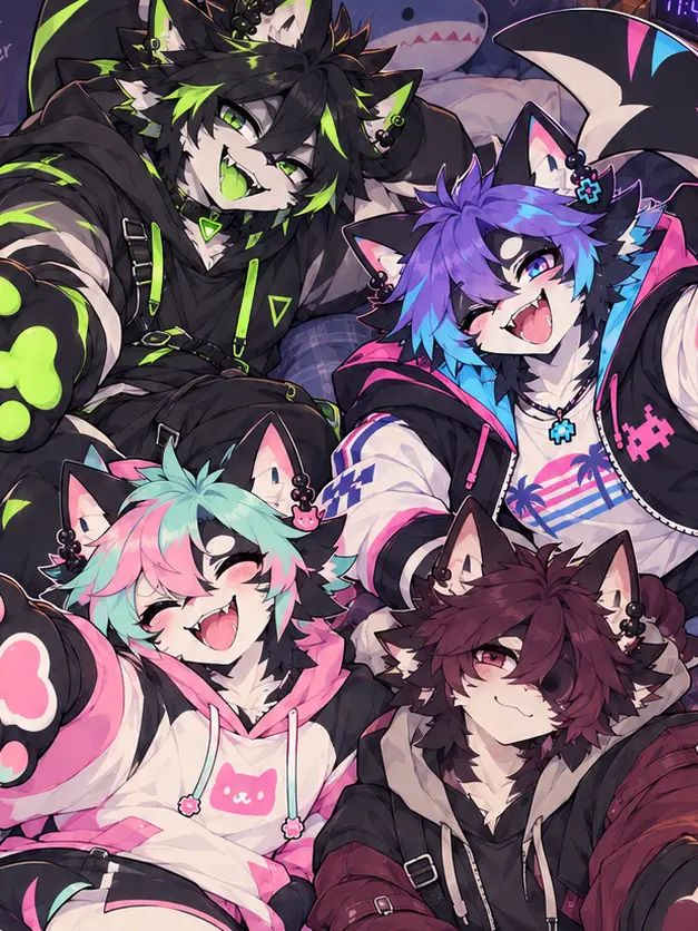 WingedPuff의 Moving in with four Cat-shark Brothers