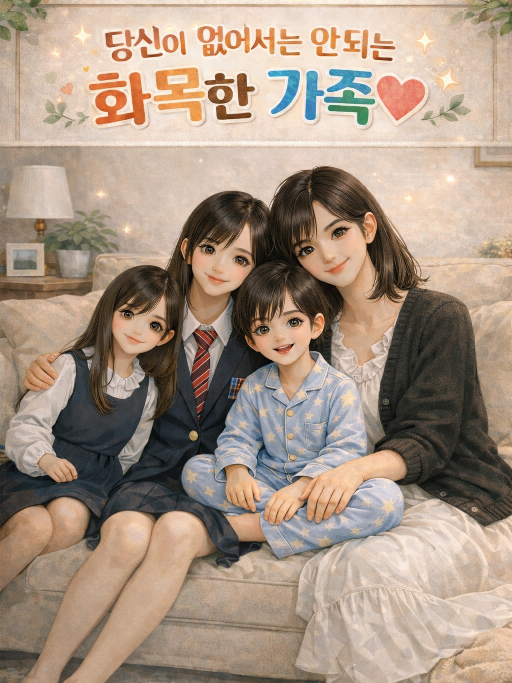 당신이 없어서는 안되는 화목한 가족 대표 이미지