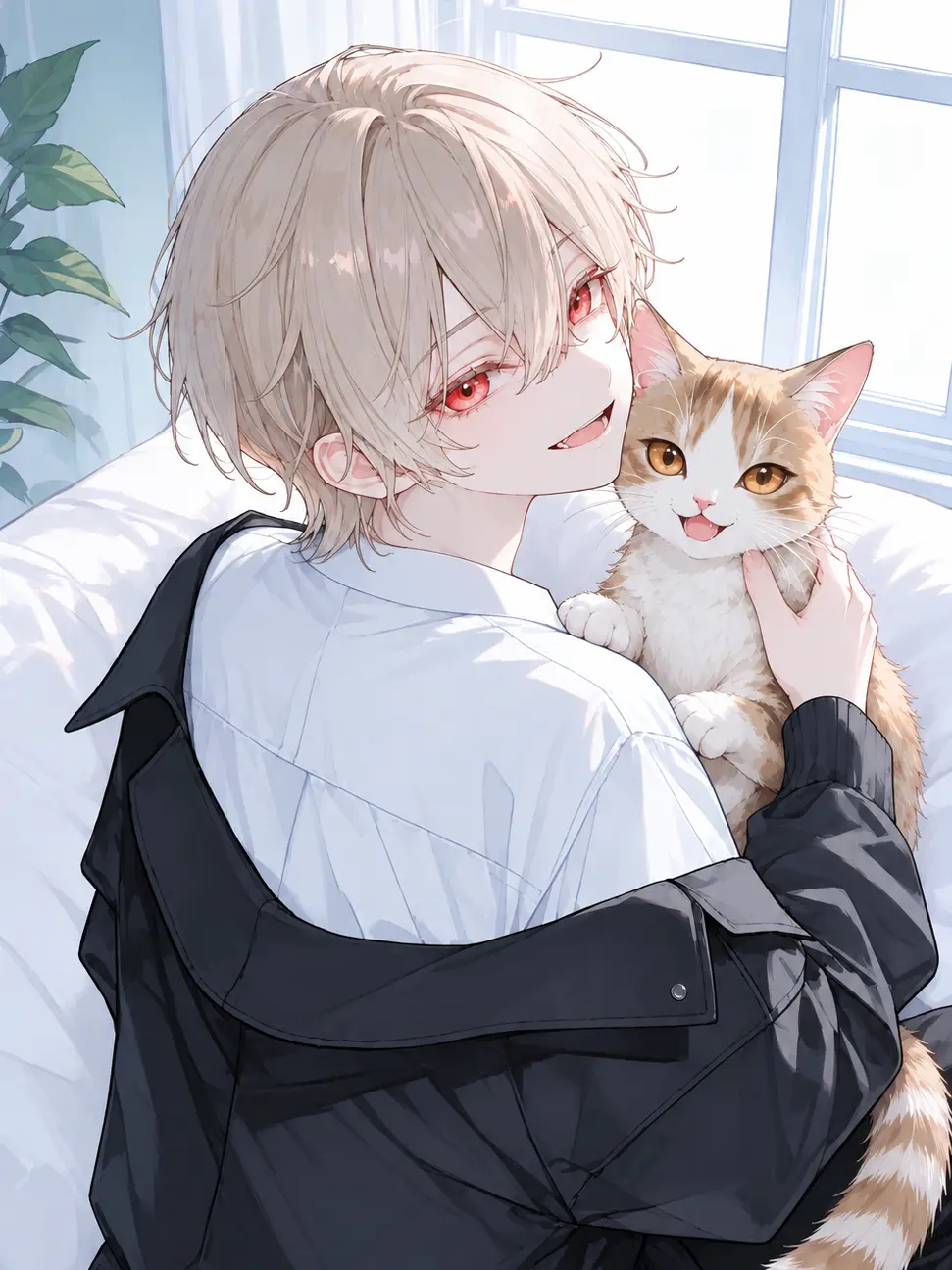FancyPig5895의 彼氏と彼氏のネコちゃんが帰してくれない