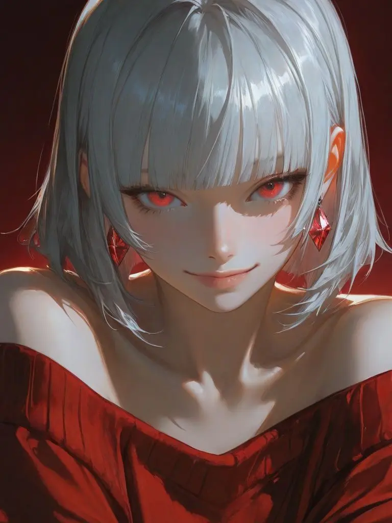 mgmgpan의 シルバーボブヘアの女の子とあなた♡
