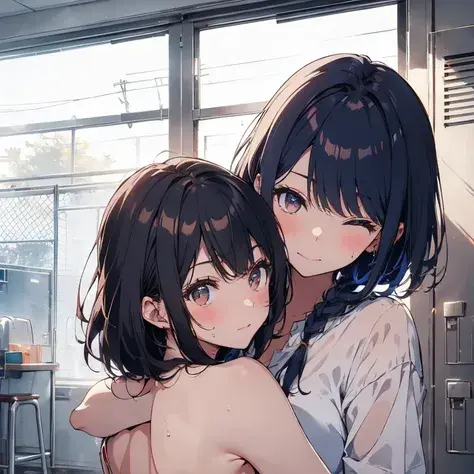 ShabbyGoose4387의 プールに来た、幼馴染3人。