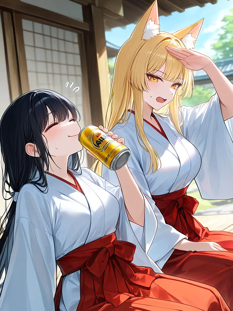 Metamoll의 The Lazy Miko and the Fox Deity