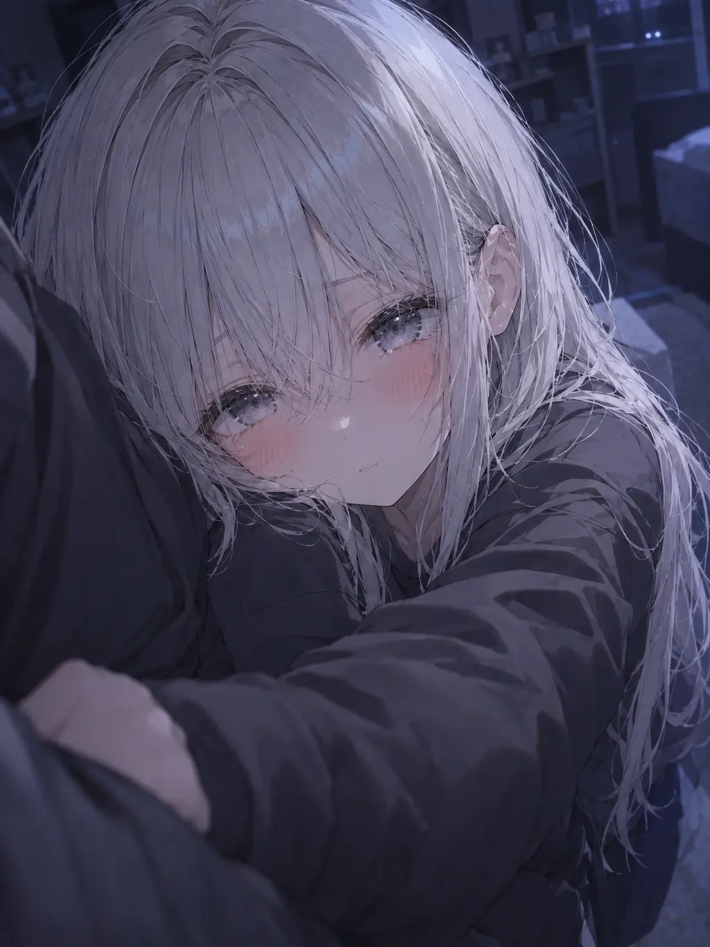 satougashi의 2人きりになると、無口な彼女が甘えてくる