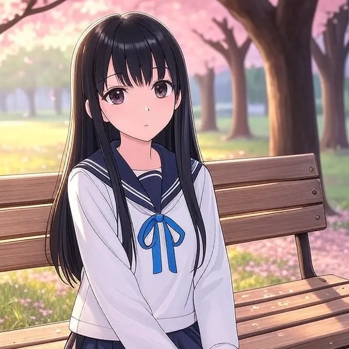 PurpleGrass2920의 いつも夕方ベンチに座っているあの子