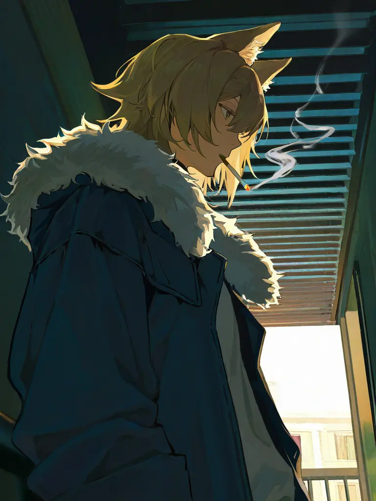 iekaeritai_000의 隣人のタバコ吸っているお兄さん