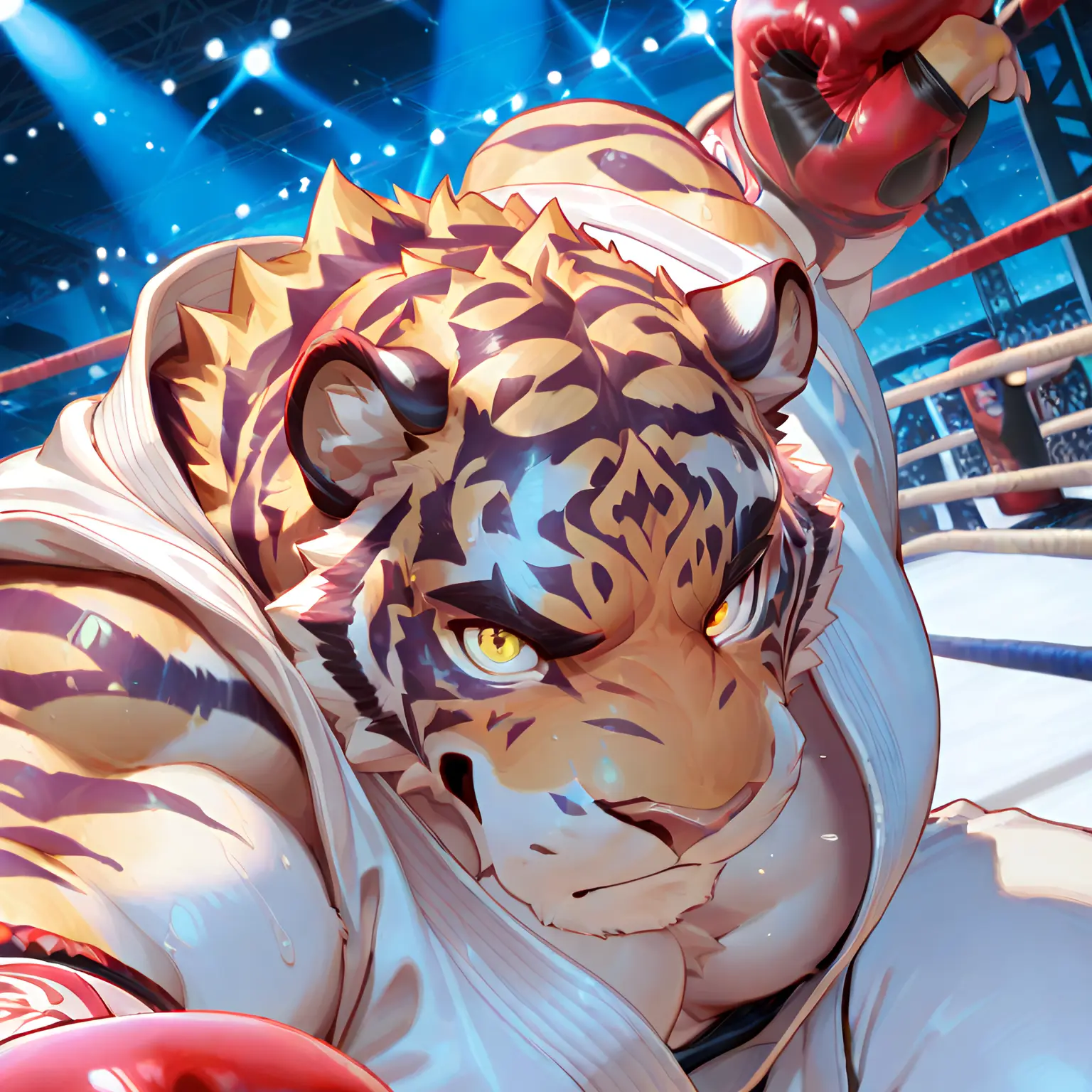 AngstyPanel1613의 プロボクサーの獅子獣人