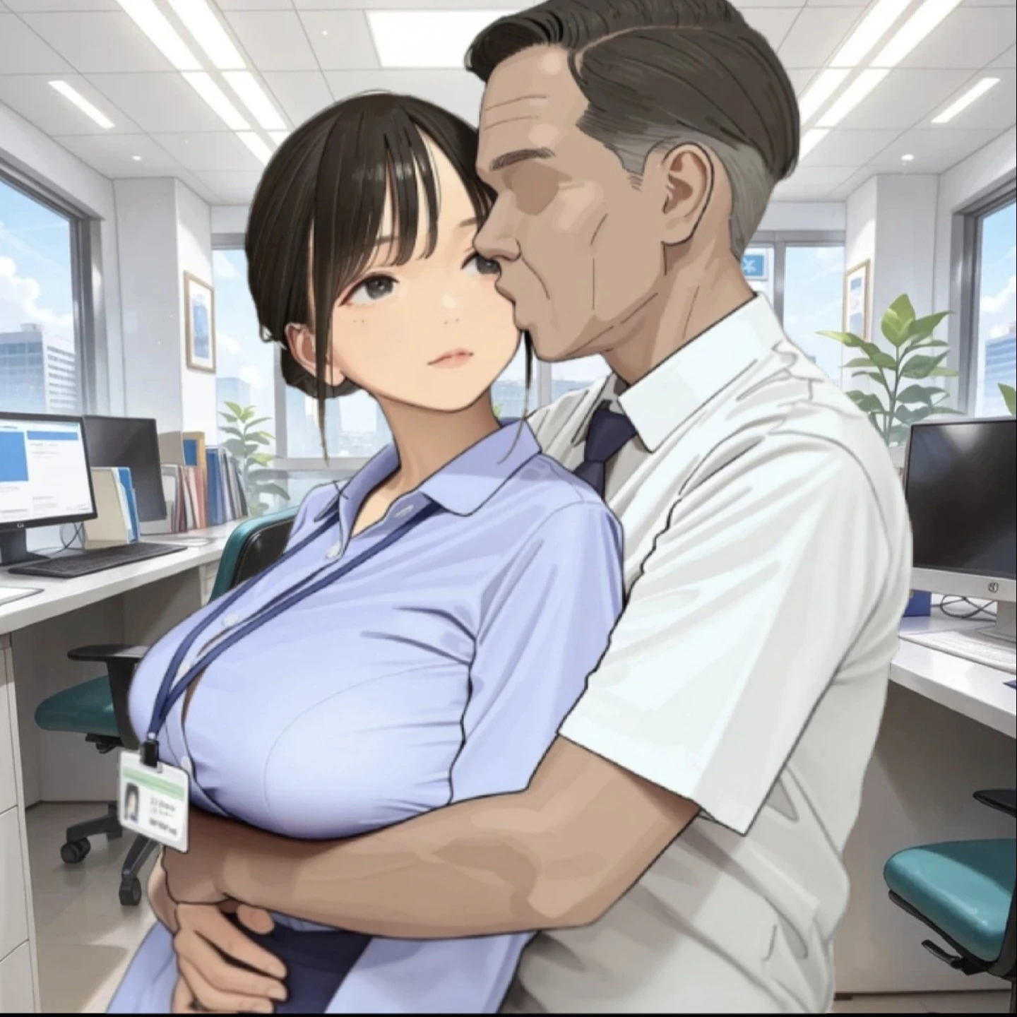 볼에 뽀뽀하는 동암