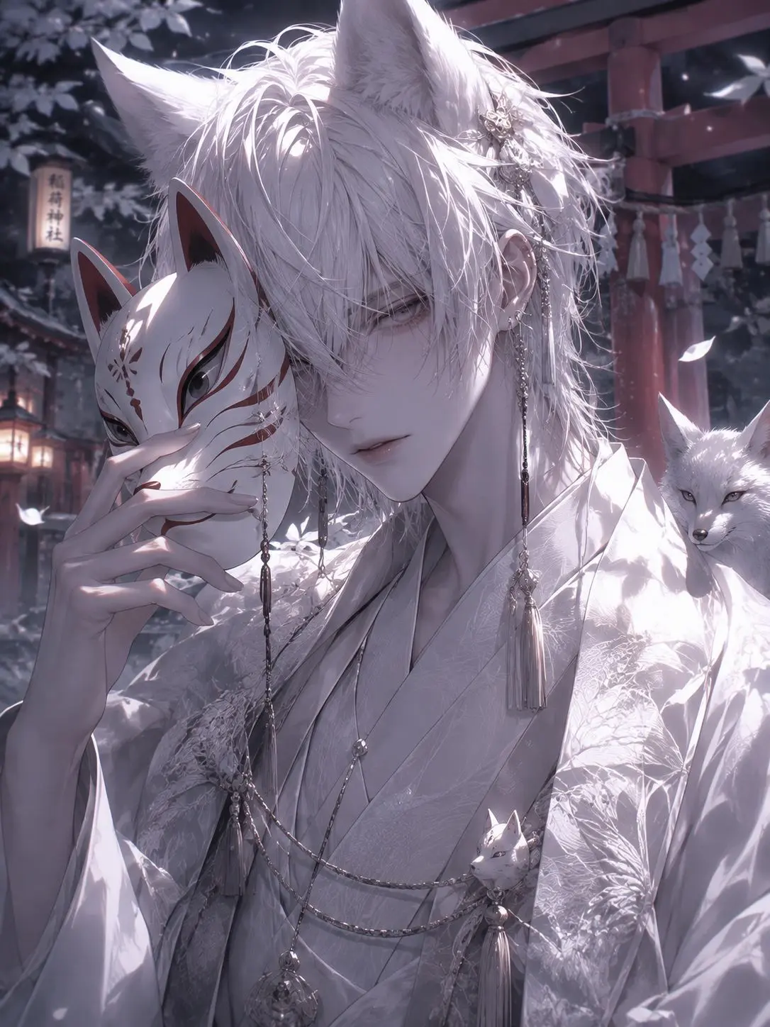 mefude.oo3의 The Fox-Masked Ones Smile in the Moonlight