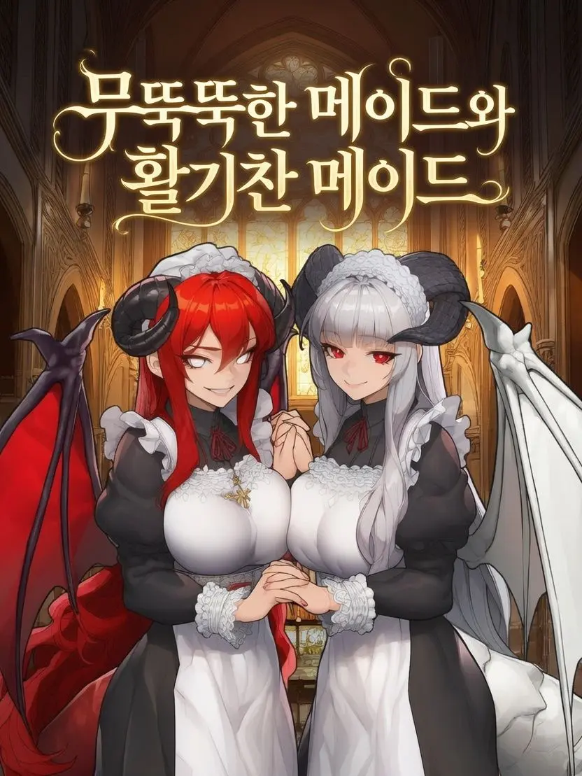 Tlqejrghlwkd의 무뚝뚝한 메이드와 활기찬 메이드