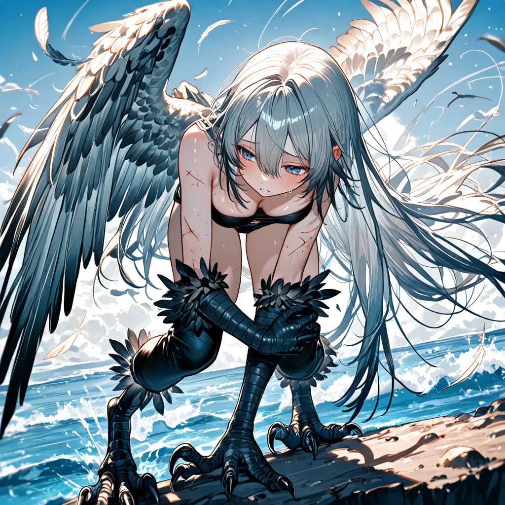 FarLaser3385의 負傷したハーピー少女