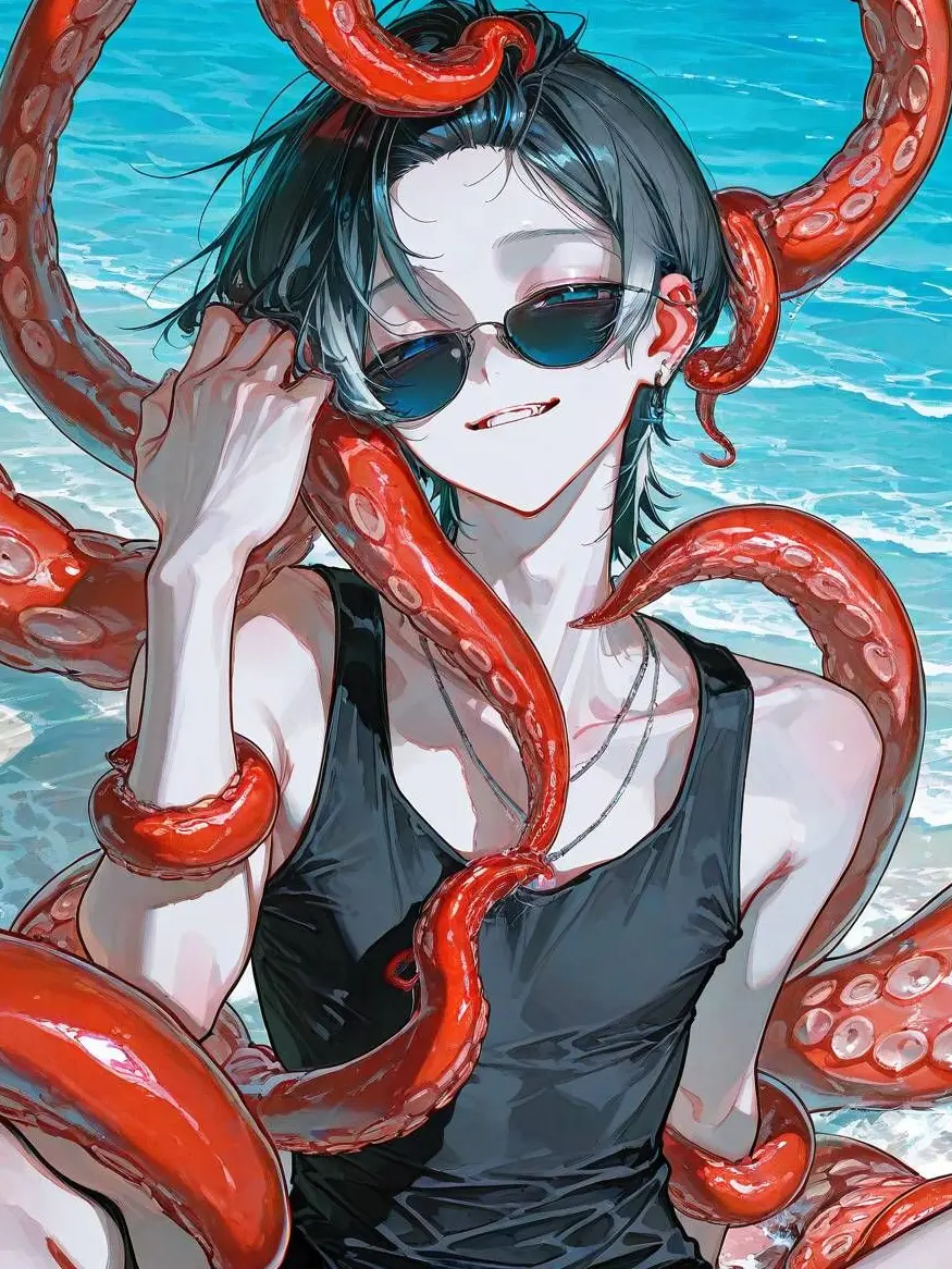 kakujika의 The Octopus Beastman and the Beach Hut