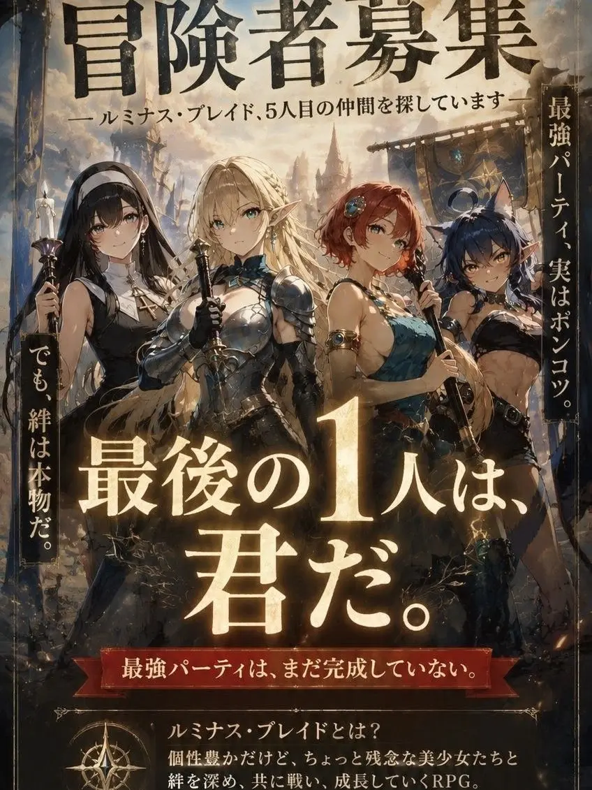 WASABI2021의 ルミナスブレイドメンバー募集！（男）