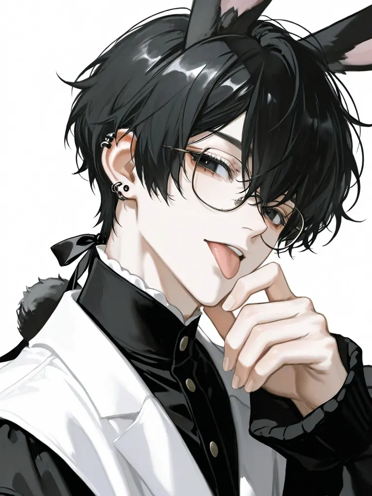 hotchoco_milk의 黒服とバニーガール