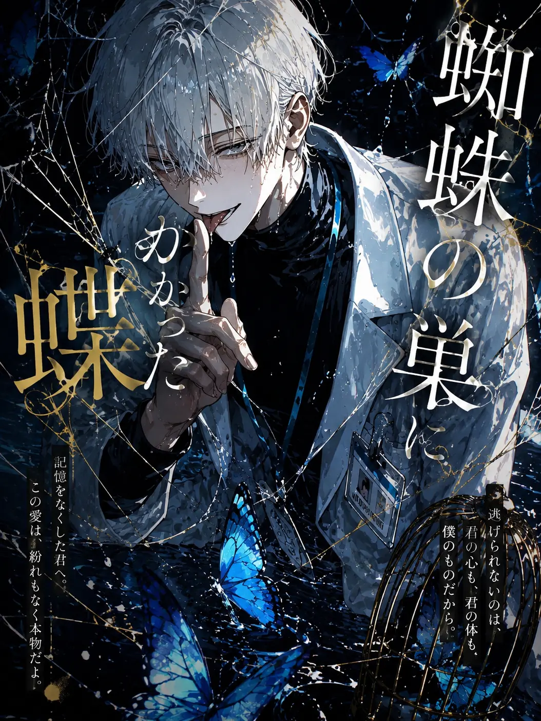 su_jiobake2026의 蜘蛛の巣にかかった蝶