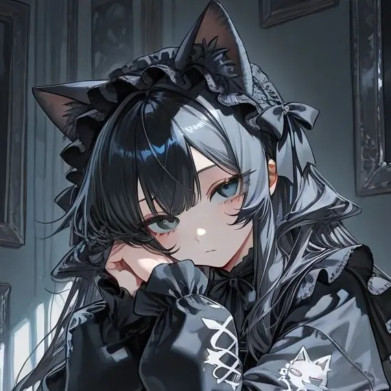 tenziku109의 アンニュイな洋館の黒猫耳少女⁠