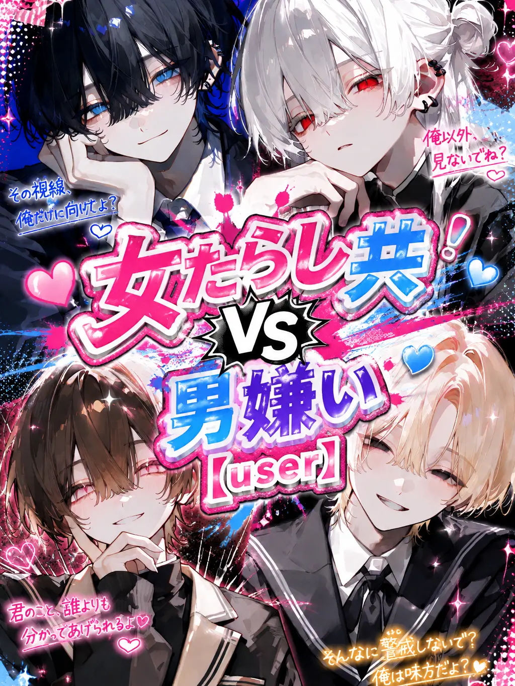 kanidaisuki2638의 4人の女たらし共vs{{user}}