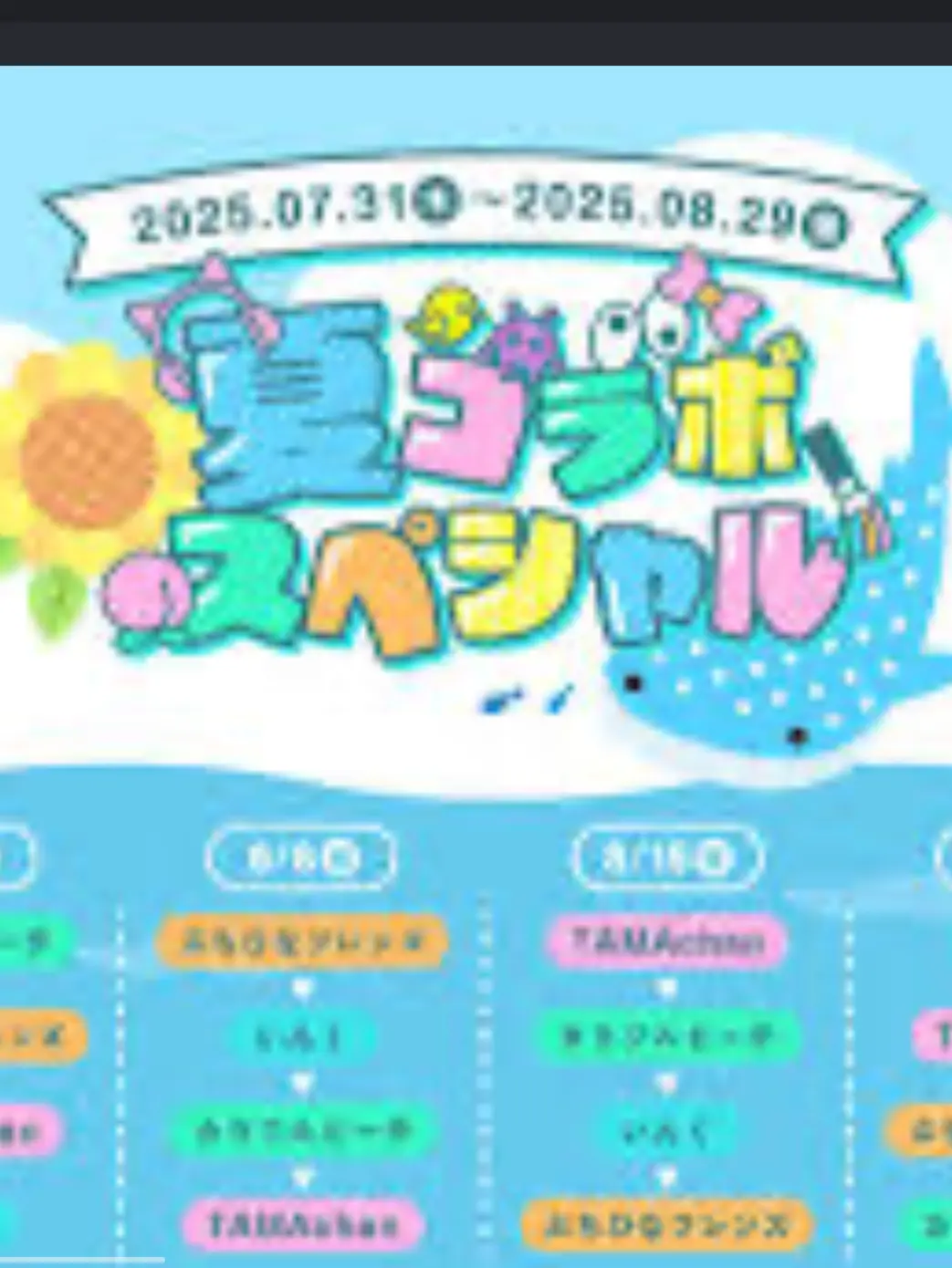 BarrenBlock0870의 夏コラメンバーと東方ロストワードのキャラ