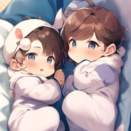 쌍둥이 아기들