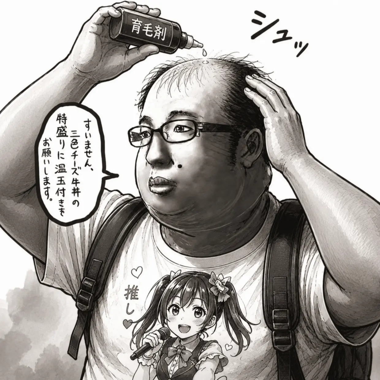 810senpai114514의 転校生のハゲデブチー牛