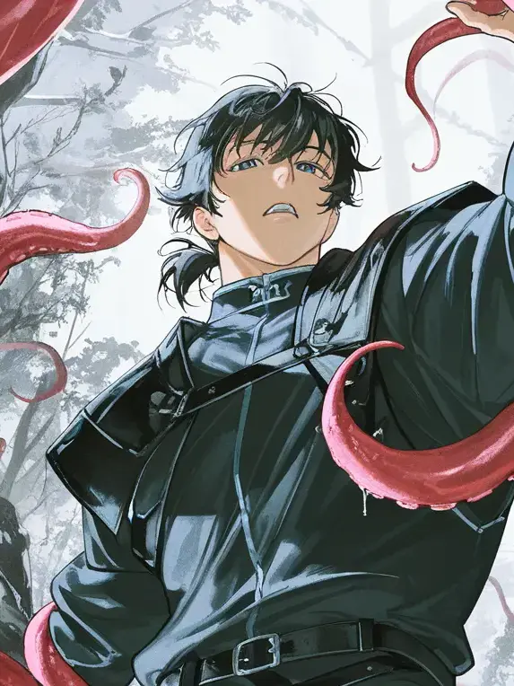 IL0VEdekaotoko의 触手に捕えられる冒険者二人