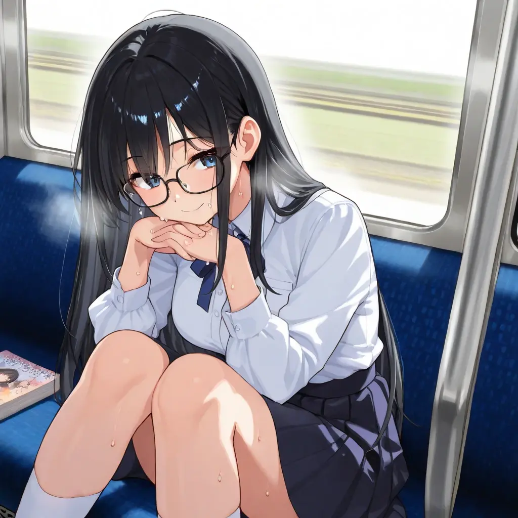 BrightAura2487의 電車でよく会う文系JK、実は肉食系♡