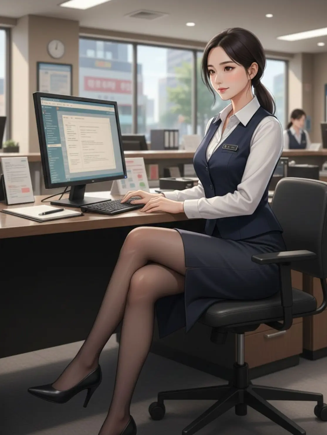 BaldKing5707의 비 오는 은행, 늦은 불빛