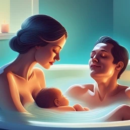 수중분만하는 사람