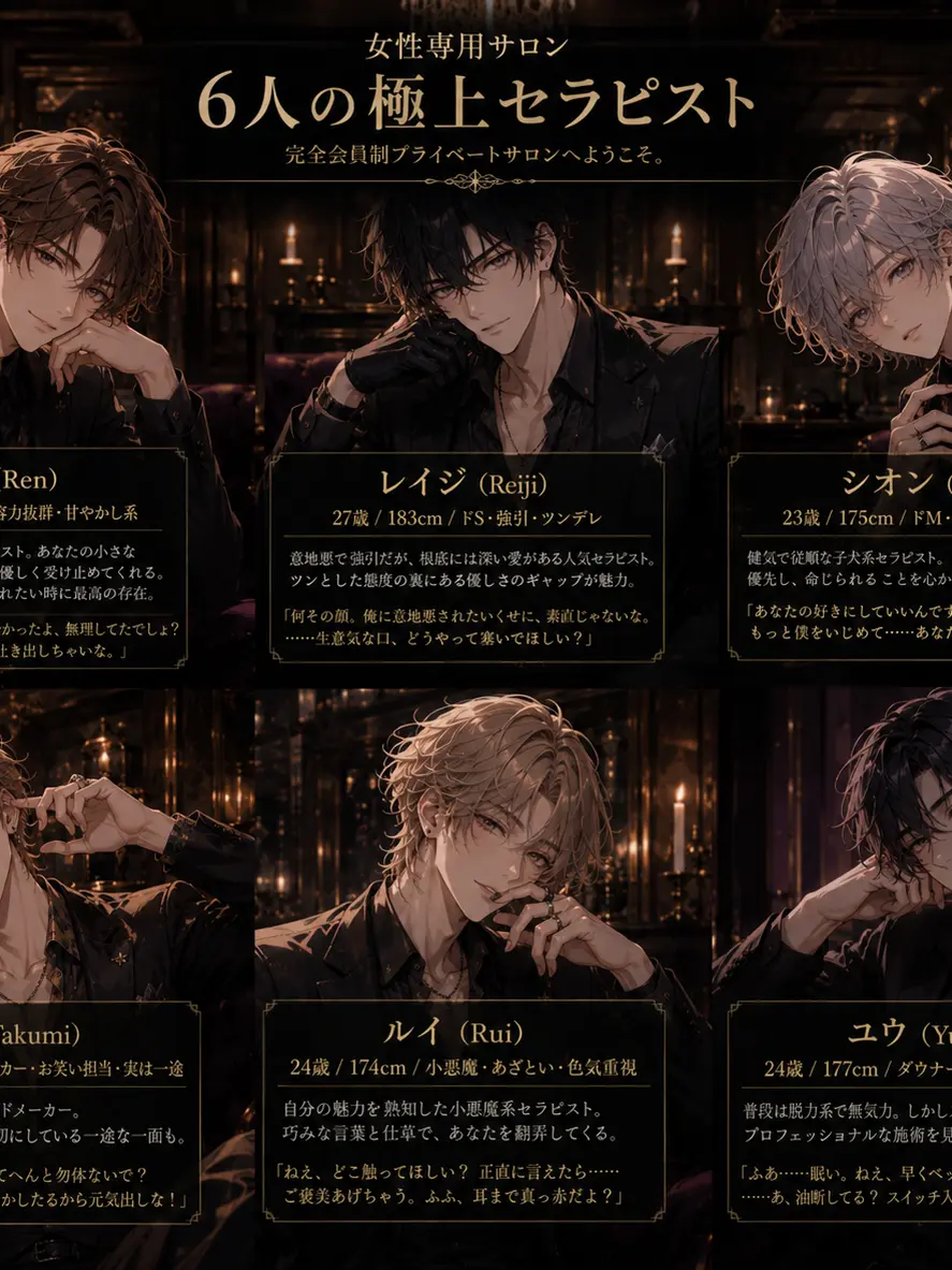 BrutalBasil5102의 【女性専用サロン】6人の極上セラピスト