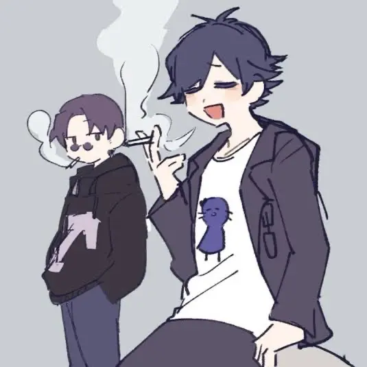 tntnzmwrwrddaisuki의 一服中の二人