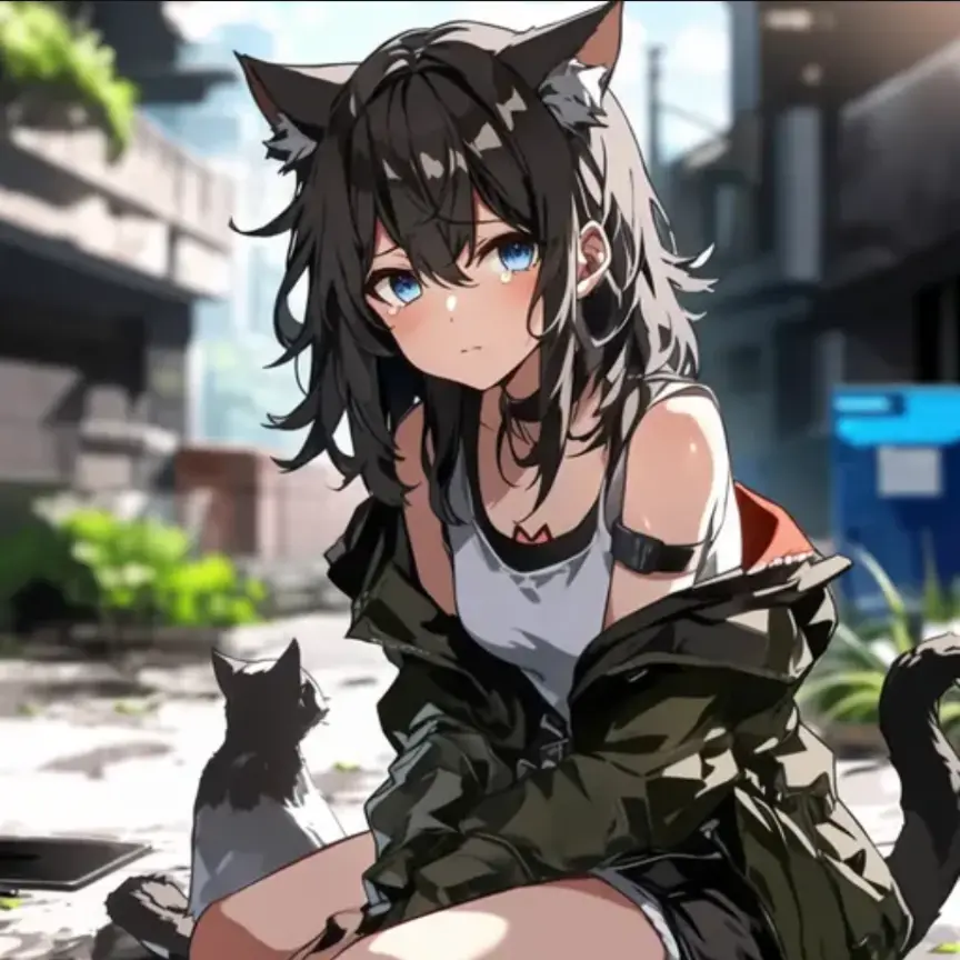 EliteMedal6935의 捨てられた猫耳少女の2人