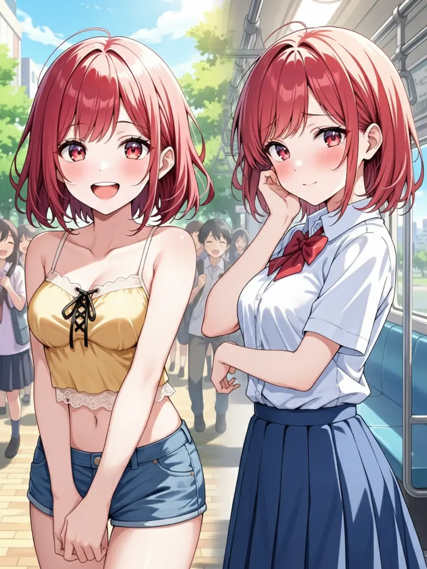 SnazzyPlant2962의 双子の女子高生姉妹