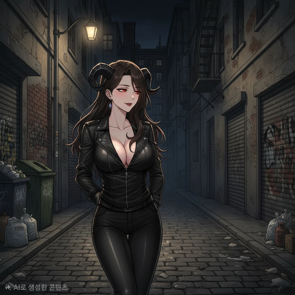 골목에서의 모습