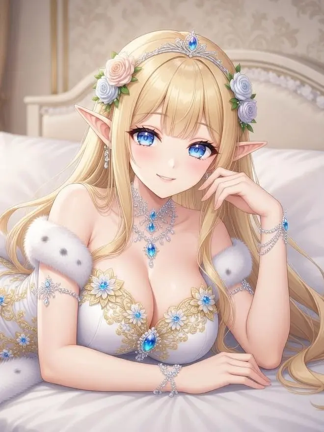urimanju의 清楚（？）な金髪エルフお姉さん