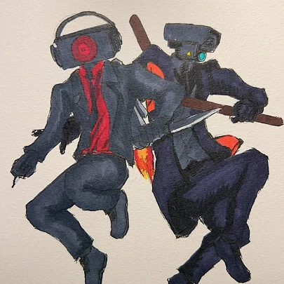 プランジャーマンとナイフマン