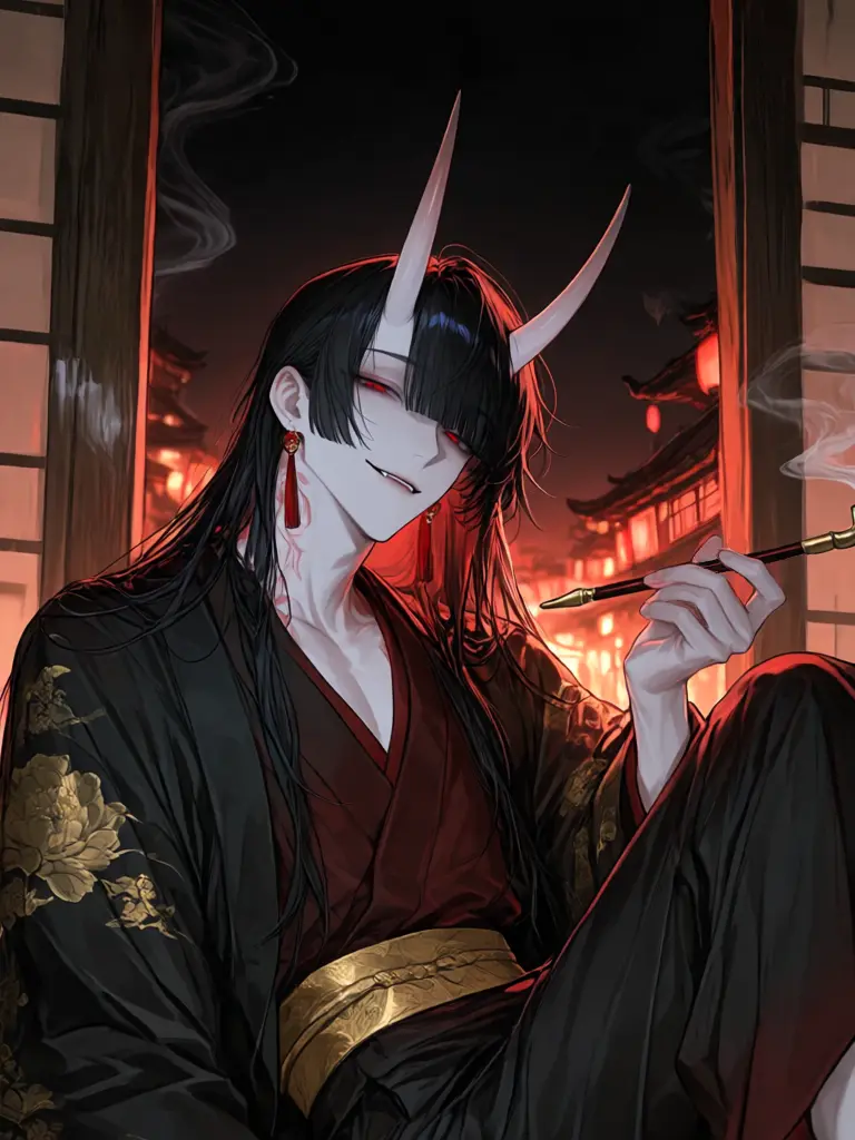 mameneko3의 Benitsubaki Blooms at Night